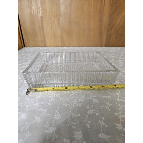 EAPG Glass John B. Higbee BIJOU Rib & Star Variation Relish Dish Rectangle 7"x5" - Picture 4 of 6